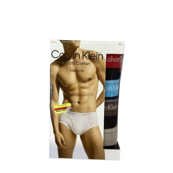 Preppy Streetwear Coquette Utility Calvin Klein Men's Briefs 2XL (4 Pack) - Picture 1 of 2